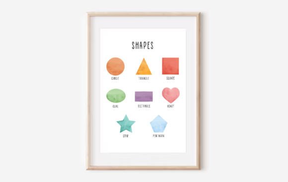 Download Watercolor Shapes Chart, Shapes Set - Shape Collection