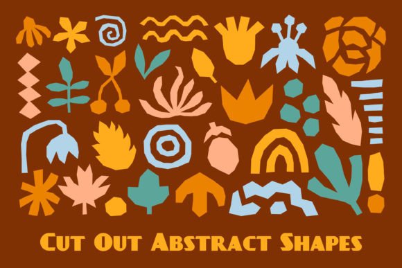 Download Cut out Abstract Colorful Shapes PNG - Shape Collection