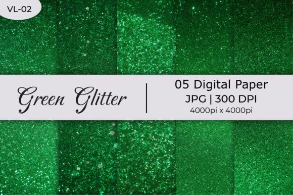 Download Green Glitter Paper Backgrounds - Round Collection