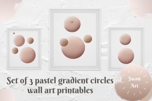 Download Pastel Beige Gradient Circles Printable - Pastel beige Collection
