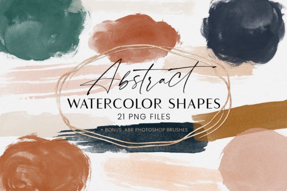 Download Abstract Watercolor Shapes Forms Brushes - Shape Collection