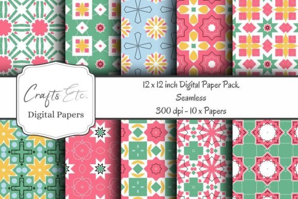 Download Colourful Shapes Digital Paper Pack - Shape Collection