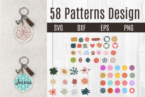 Download Acrylic Keychain Pattern Background&nbsp;&nbsp; - Round Collection