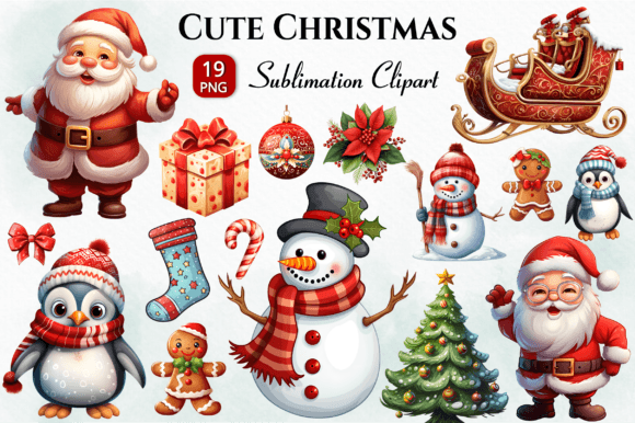 Download Cute Christmas Clipart Bundle PNG - Clipart bundle Collection