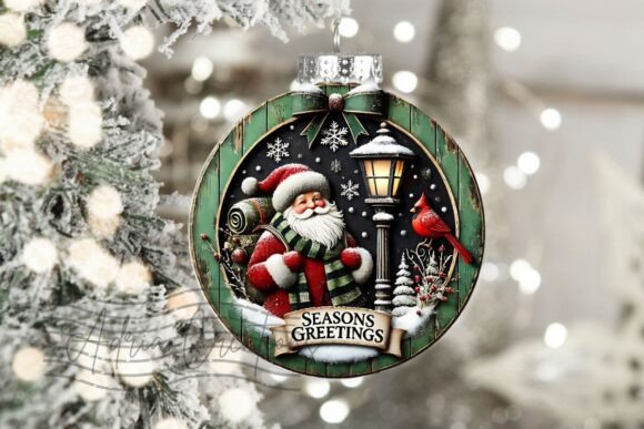 Download 3D Santa Round Christmas Sublimation Png - Round Collection