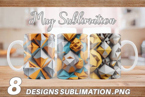 Download Mug Wrap 3D Geometric Shape - Shape Collection