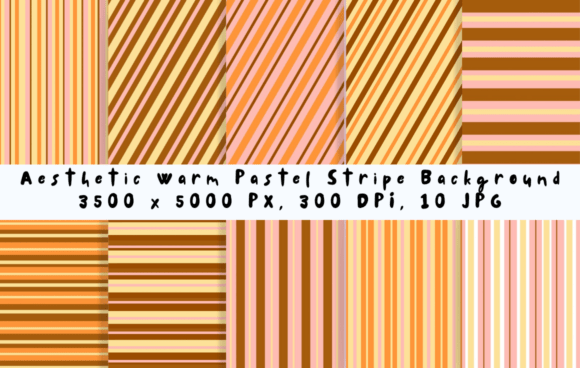 Download Aesthetic Warm Pastel Stripe Background - Round Collection