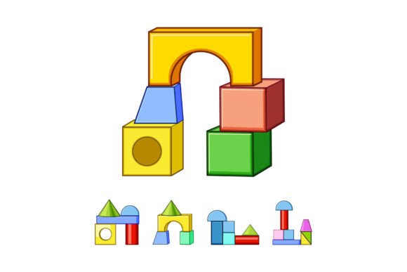 Download Building Blocks Creating Colorful Shapes - Shape Collection
