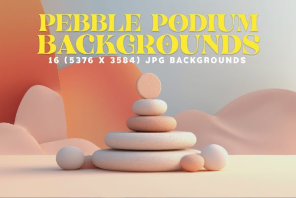 Download 16 Dreamy Pebble Podium Backgrounds - Round Collection