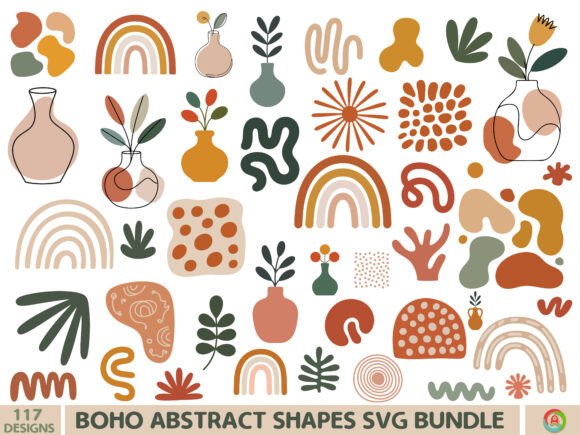 Download Boho Abstract Shapes Svg Bundle - Shape Collection