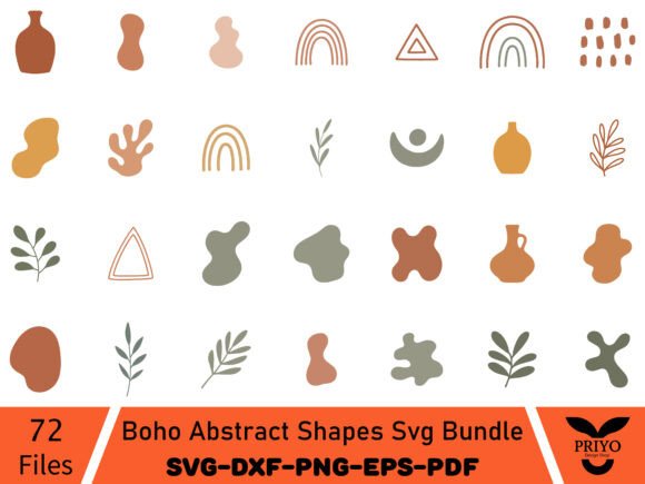 Download Boho Abstract Shapes Svg Bundle, Boho - Shape Collection