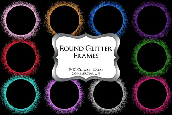 Download Round Glitter Frames Clipart - Round Collection