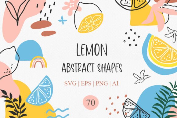 Download Lemon Modern Abstract Shapes Svg Clipart - Shape Collection