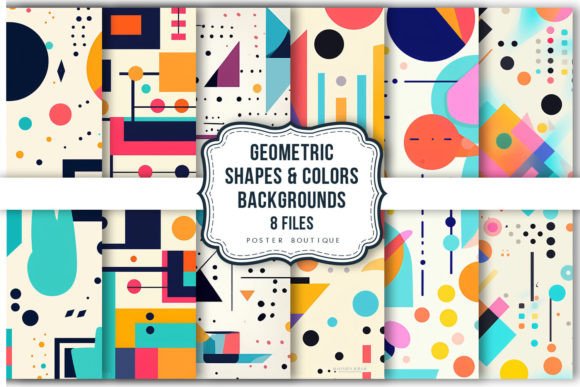 Download Geometric Shapes &amp; Colors Backgrounds - Round Collection
