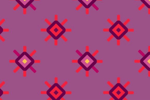 Download Geometric Random Star Flower, Background - Round Collection