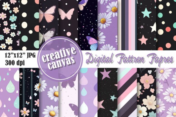 Download Pastel Butterfly Floral Digital Paper - Floral digital paper Collection