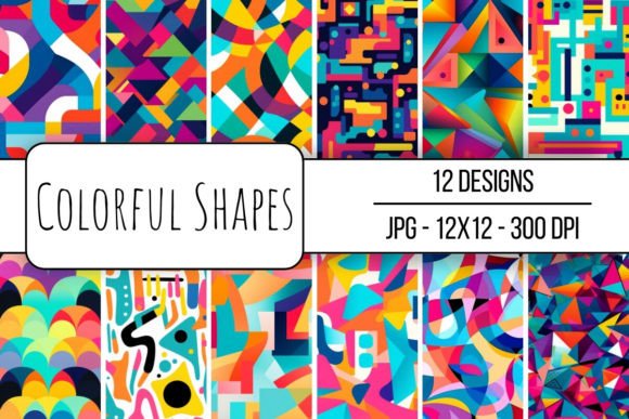 Download Colorful Shapes Seamless Pattern - Shape Collection