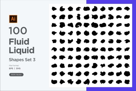 Download Fluid Liquid Shape V1 100 SET 3 - Shape Collection