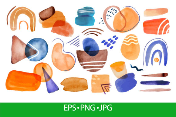 Download Abstract Watercolor Colorful Shapes - Shape Collection