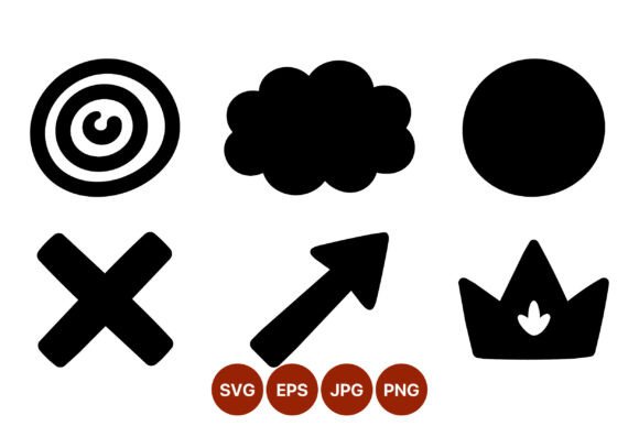 Download Black Simple Shapes Icon Set - Shape Collection