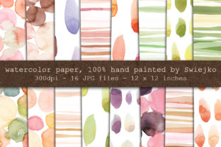 Download Hand Painted Watercolor Backgrounds - Round Collection