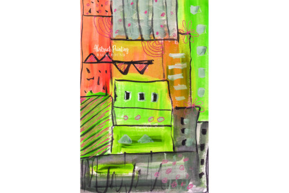 Download Building Abstract Painting Background - Round Collection