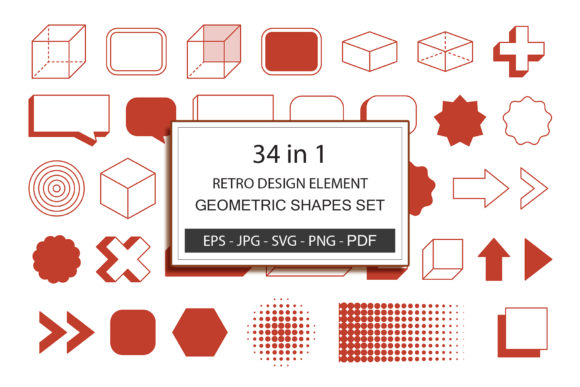 Download Retro Design Element Geometric Shape - Shape Collection