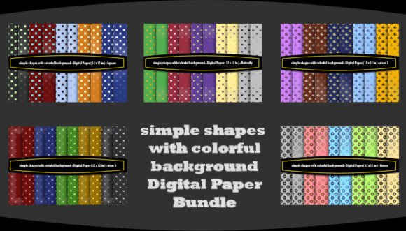 Download Simple Shapes with Colorful Background - Round Collection