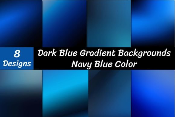 Download Navy Blue Gradient Backgrounds - Round Collection
