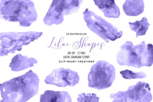 Download Lilac Watercolor Shapes - Shape Collection
