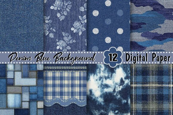 Download Denim Blue Background - Round Collection